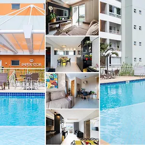 Apto A 10 Min Da Germanica, Dois Quartos, Salas De Estar E Jantar, Cozinha Completa, Sacada Com Churrasqueira, Wi-fi, Piscina, Academia, Mercadinho 24 E Vaga De Garagem Apartamento Blumenau